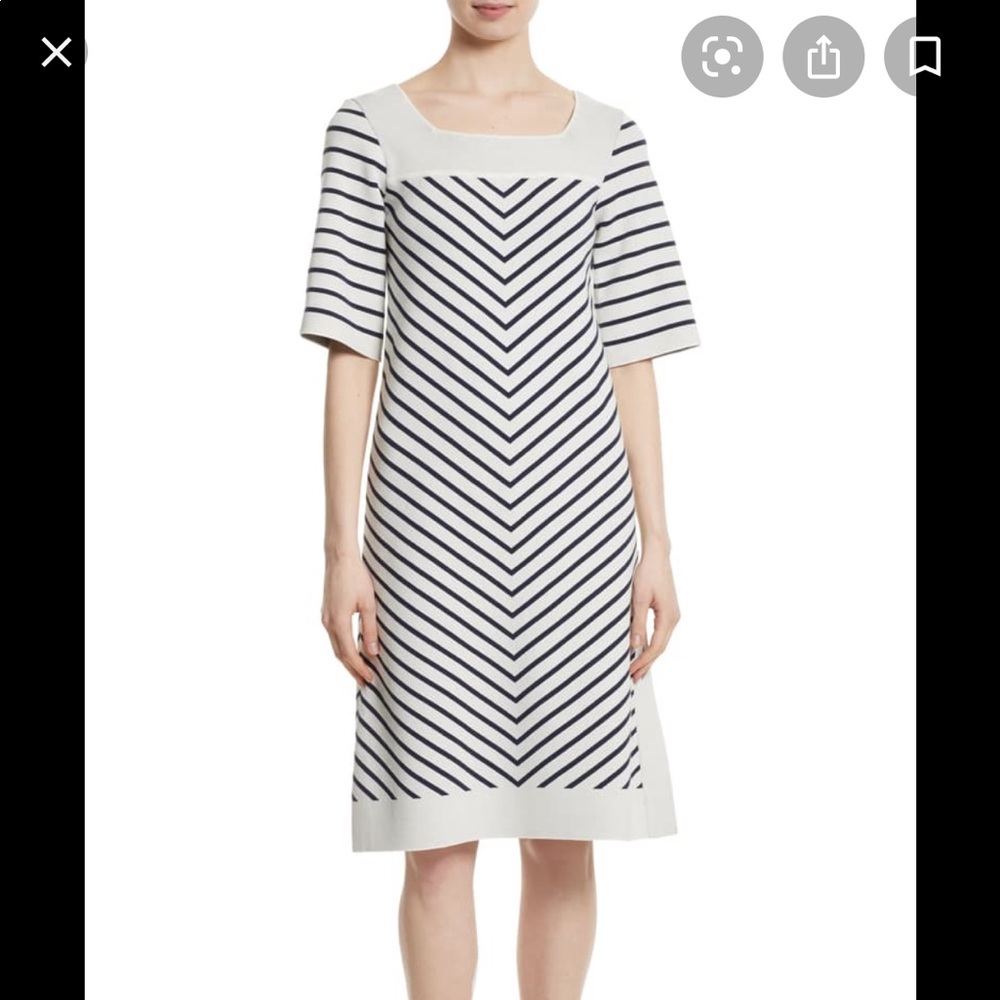 Tory Burch Anya striped knit dress XL retail$425US